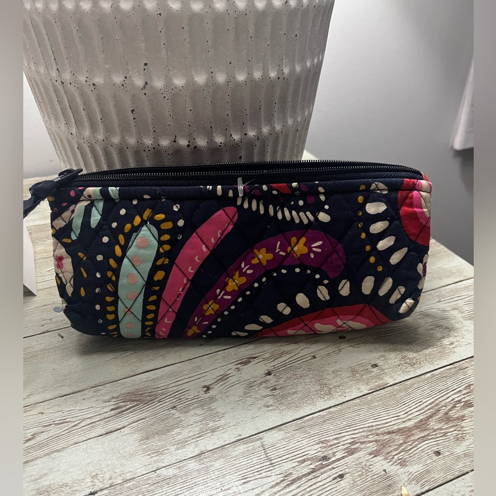 Vera Bradley painted paisley cosmetic bag